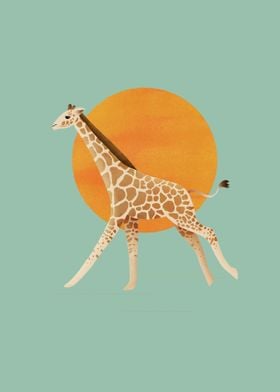 Giraffe and Sun