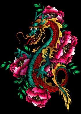 Colorful Asian Dragon 