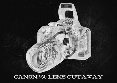 CANON 950 LENS CUTAWAY