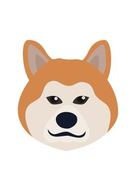 Akita Inu Dog Face