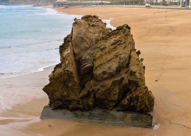 Rocks Orange  in Beach