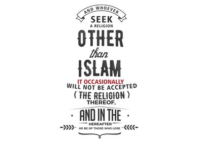 seek a religion other than