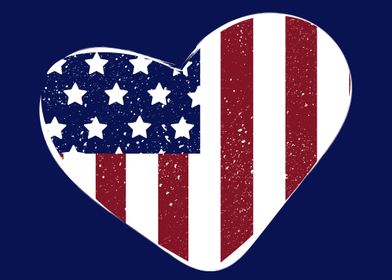 USA Flag Heart
