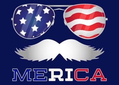 Merica Mustache Sunglasses