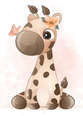 Cute little giraffe