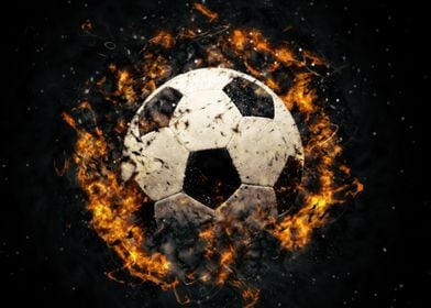 Soccer Ball On Fire