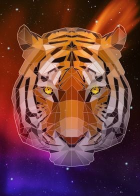 Polygon Bengal Tiger Face
