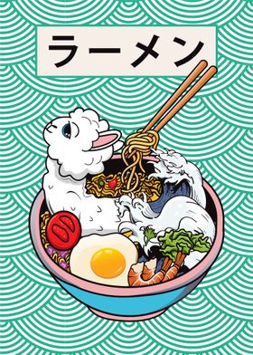 Llama Alpaca Ramen Soup