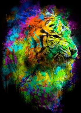 Fierce Neon Tiger