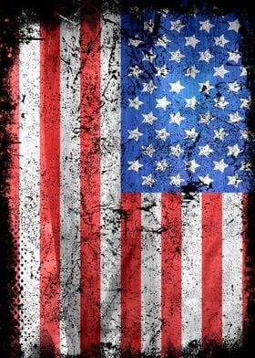 Distressed USA Flag Grunge