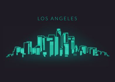 Neon Skyline Los Angeles