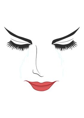 woman face grief tears