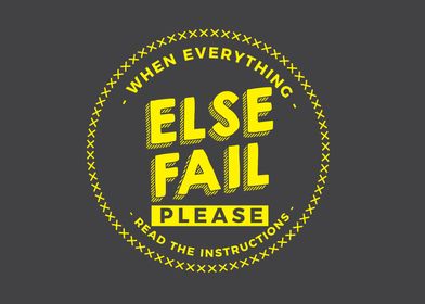 everything else fail