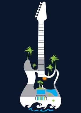 Guitar Musician Vacation