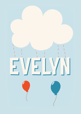 Evelyn Baby Name Gift Sign