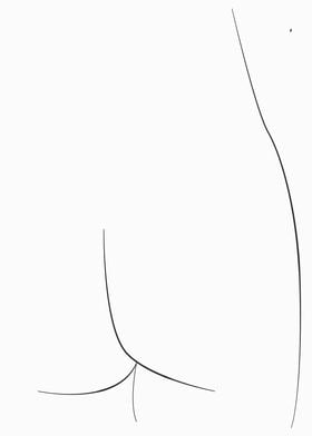 picasso woman hips lineart