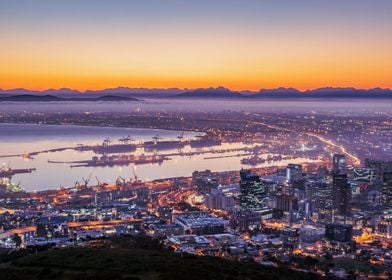 Table mountain at sunrise