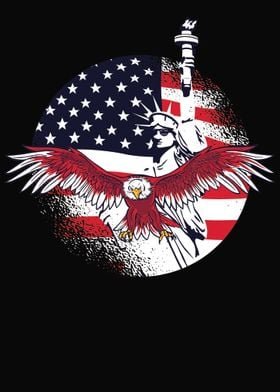 USA Flag Eagle patriot