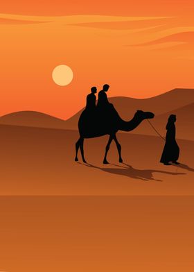 people riding camel 