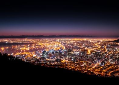 Table mountain at sunrise 