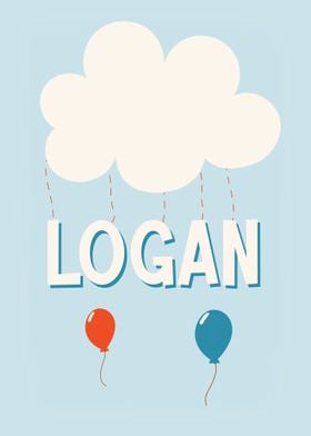 Logan Baby Name Gift Sign