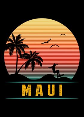 Maui Beach Island Retro Vi