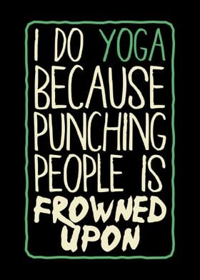 Do Yoga Punching frowned