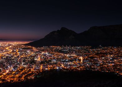 Table mountain at sunrise 