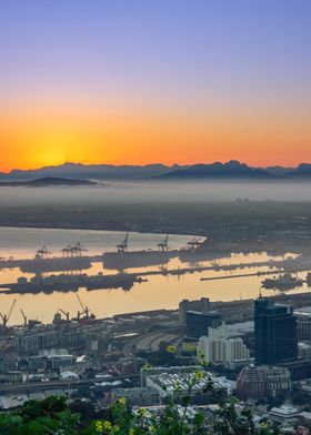 Table mountain at sunrise