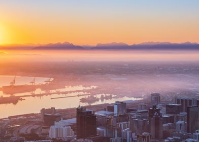 Table mountain at sunrise