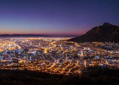 Table mountain at sunrise 