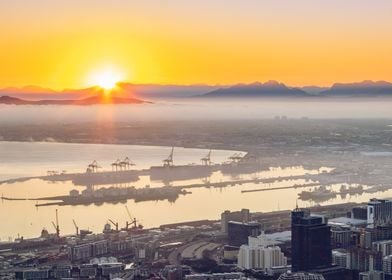 Table mountain at sunrise