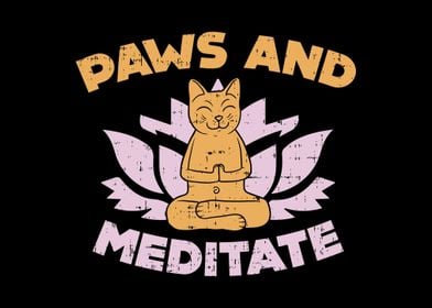 Paws Meditate Lotus Yoga