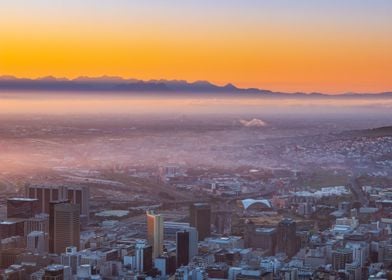 Table mountain at sunrise