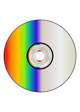 Blank CD Disc With Rainbow