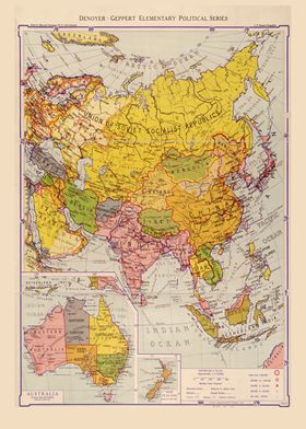 Map of Asia 1934