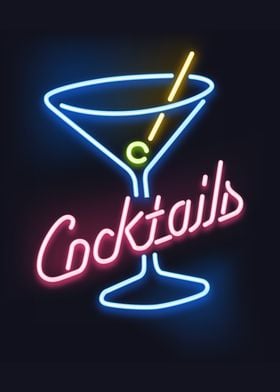 Neon Sign  Cocktails