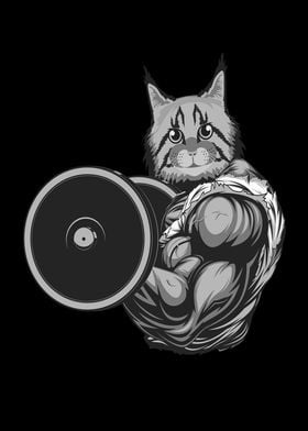 Weight Lifter Cat Fitness