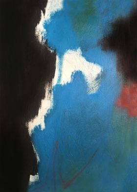Blue Black Abstract Art