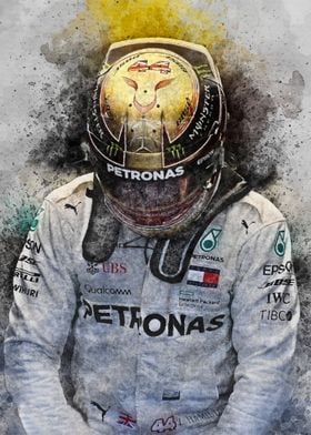 Lewis Hamilton' Poster by PADA GROUP | Displate