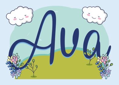 AVA Baby Name Sign Gift