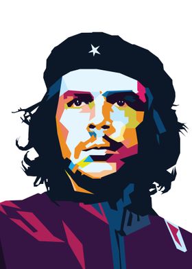 Che Guevara on PopArt WPAP