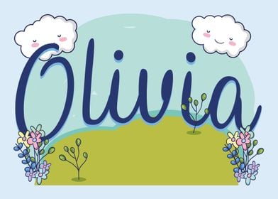 OLIVIA Baby Name Sign Gift