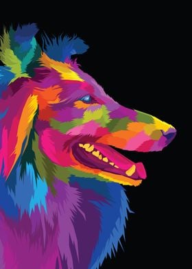 Colorful wolf 