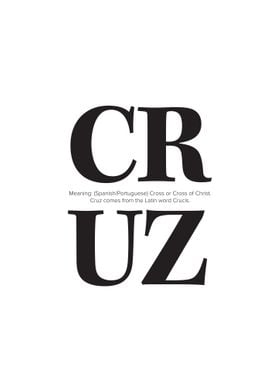 Cruz Name Poster