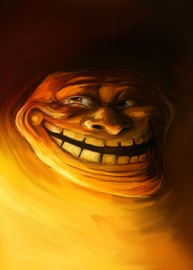 troll face Poster for Sale by ZiphGames