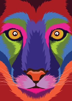 Colorful lion