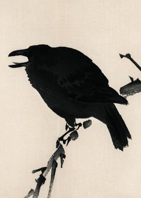 Crow On Branch Traditional