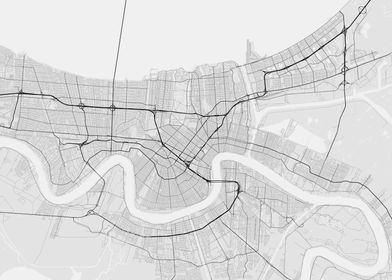 New Orleans USA Map