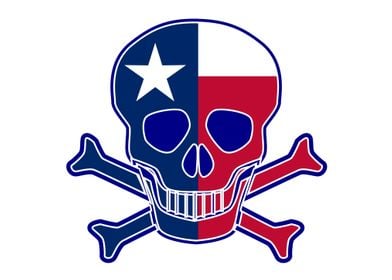 Texas Flag Skull